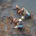 Handmade Lampwork Bird Earrings