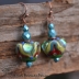 Striking Lampwork Beads paired with Faceted Czech glass beads.