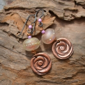 Summer Garden, Stunning Lampwork Beads swirling in soft pastel shades